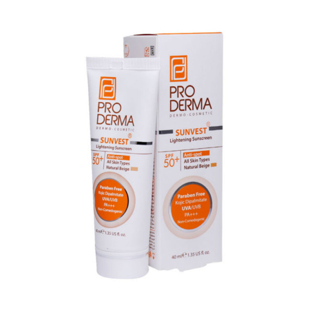 کرم ضدآفتاب و روشن کننده لک های پوست بی رنگ SPf 50 پرودرما_67bc75fe30e8b.jpeg